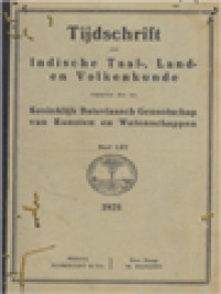 Image of Tijdschrift Voor Indische Taal-, Land- En Volkenkunde (LXV) 1-4
