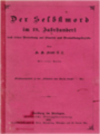 Image of Der Selbstmord Im 19. Jahrhundert: Nach Seiner Verteilung Auf Staaten Und Verwaltungsbezirke