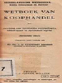 Image of Wetboek Van Koophandel