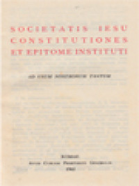 Image of Societatis Iesu Constitutiones Et Epitome Instituti