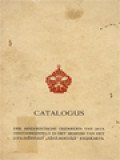 Catalogus: Der Hindoeistische Oudheden Van Java Tentoongesteld In Het Museum Van Het Java-Institut 