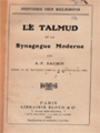 Image of Le Talmud Et La Synagogue Moderne