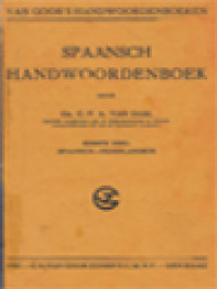 Image of Spaansch Handwoordenboek I: Spaansch-Nederlandsh