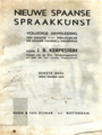 Image of Nieuwe Spaanse Spraakkunst: Volledige Handleiding Ten Dienste Van Middelbaar En Hoger Handelsonderwijs I