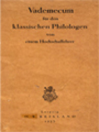 Image of Vademecum Für Den Klassischen Philologen
