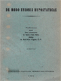 Image of De Modo Unionis Hypostaticae