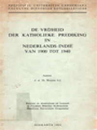Image of De Vrijheid Der Katholieke Prediking In Nederlands-Indië Van 1900 Tot 1940