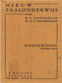 Image of Nieuw Taalonderwijs: Een Methode Voor Het Europeesch Lager Onderwijs In Indië - Handleiding