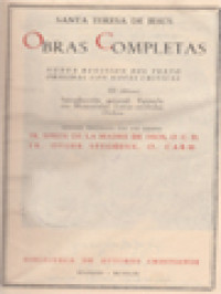 Image of Obras Completas: Nueva Revisión Del Texto Original Con Notas Críticas III