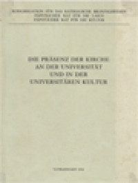 Image of Die Präsenz Der Kirche An Der Universität Und In Der Universitären Kultur