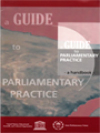 Image of A Guide To Parliamentary Practice (A Handbook)