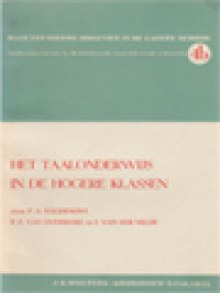 Image of Het Taalonderwijs In De Hogere Klassen