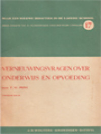Image of Vernieuwingsvragen Over Onderwijs En Opvoeding: Een Psychologisch-Didactische Inleiding