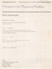 Image of Manajemen Dan Organisasi Produksi