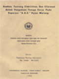 Analisis Tentang Efektifitas Dan Efisiensi Dalam Pengaduan Tenaga Kerja Pada Koperasi 