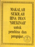 Makalah Sekolah Bina Iman 'Shekinah' Untuk Pembina Dan Pengajar