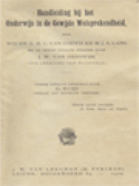 Image of Handleiding Bij Het Onderwijs In De Gewijde Welsprekendheid