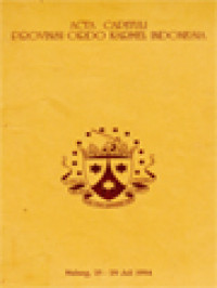 Image of Acta Capituli Provinsi Ordo Karmel Indonesia 1994