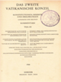 Image of Lexikon Für Theologie Und Kirche Das Zweite Vatikanische Konzil (Konstitutionen, Dekrete Und Erklärungen, Kommentare) Teil III