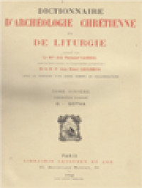 Image of Dictionnaire D'archéologie Chrétienne Et De Liturgie VI.1: G - Gotha