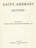 The Fathers Of The Church 26: Saint Ambrose Latters