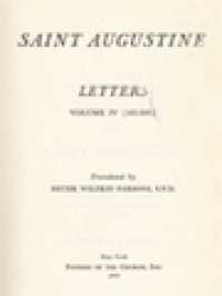 Image of The Fathers Of The Church 30: Saint Augustine: Letters Volume IV (165-203)