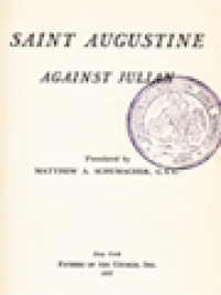 Image of The Fathers Of The Church 35: Saint Augustine Against Julians