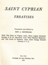 Image of The Fathers Of The Church 36: Saint Cyprian Treatises