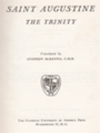 Image of The Fathers Of The Church 45: Saint Augustine: The Trinity
