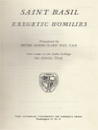 Image of The Fathers Of The Church 46: Saint Basil: Exegetic Homilies