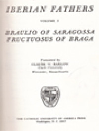 Image of The Fathers Of The Church 63: Iberian Fathers Volume 2: Braulio Of Saragossa Fructuosus Of Braga