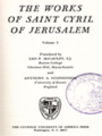 Image of The Fathers Of The Church 64: The Works Of Saint Cyril Of Jerusalem Volume 2