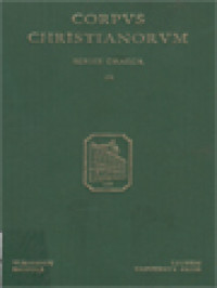 Image of Corpus Christianorum: Eustratii Presbyteri Vita Eutychii Patriarchae Constantinopolitani