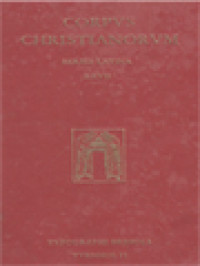 Image of Corpus Christianorum: Sancti Augustini Opera, Sancti Augustini Confessionum Libri XIII