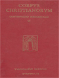 Image of Corpus Christianorum, Continuatio Mediaeualis VI: Collectio Canonum In V Libris (LIB. I-III)