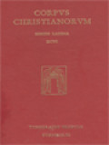 Corpus Christianorum: Magni Aurelii Cassiodori Senatoris Opera, Pars I: Magni Aurelii Cassiodori, Variarum Libri XII,
De Anima