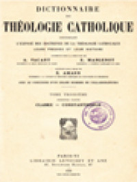 Image of Dictionnaire De Théologie Catholique: Contenant L'exposé Des Doctrines De La Théologie Catholique, Leurs Preuves Et Leur Histoire III.1. (Clarke - Constantinople)