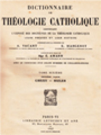 Image of Dictionnaire De Théologie Catholique: Contenant L'exposé Des Doctrines De La Théologie Catholique, Leurs Preuves Et Leur Histoire VI.2. (Ghezzi - Hizler)