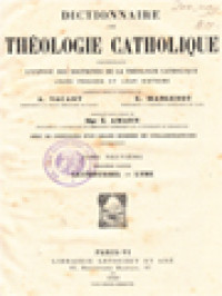 Image of Dictionnaire De Théologie Catholique: Contenant L'exposé Des Doctrines De La Théologie Catholique, Leurs Preuves Et Leur Histoire IX.1. (Laubrussel - Lyre)