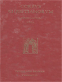 Image of Corpus Christianorum: Sancti Hilarii Pictaviensis Episcopi Opera, Pars II, 1: Sancti Hilarii Pictaviensis Episcopi, De Trinitate, Libri VIII-XII, Indices