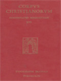 Corpus Christianorum, Continuatio Mediaeualis XVI: Pascasius Radbertus, De Corpore Et Sangvine Domini