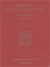 Image of Corpus Christianorum: Opus Imperfectum In Matthaeum, Praefatio
