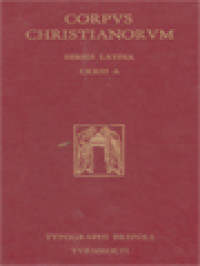 Image of Corpus Christianorum: S Hieronymi Presbyteri Opera, Pars I, 2 A: Opera Exegetica, Commentariorum In Esaiam Libri XII-XVIII In Esaia Parvula Adbreviatio