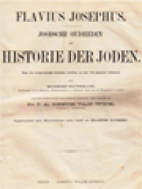 Image of Flavius Josephus, Joodsche Oudheden Of Historie Der Joden