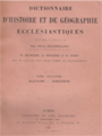 Image of Dictionnaire D'Histoire Et De Géographie Ecclésiastiques II: Alcaini - Aneurin