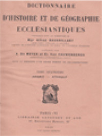 Image of Dictionnaire D'Histoire Et De Géographie Ecclésiastiques IV: Argaiz - Athaulf