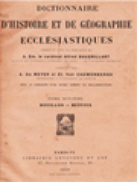 Image of Dictionnaire D'Histoire Et De Géographie Ecclésiastiques X: Bouillon - Bzovius