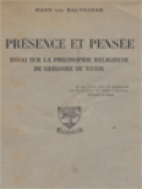 Image of Présence Et Pensée: Essai Sur La Philosophie Religieuse De Grégoire De Nysse