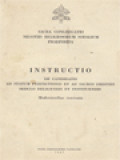 Instructio De Candidatis Ad Statum Perfectionis Et Ad Sacros Ordines Sedulo Deligendis Et Instituendis