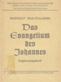 Image of Das Evangelium Des Johannes: Ergänzungsheft